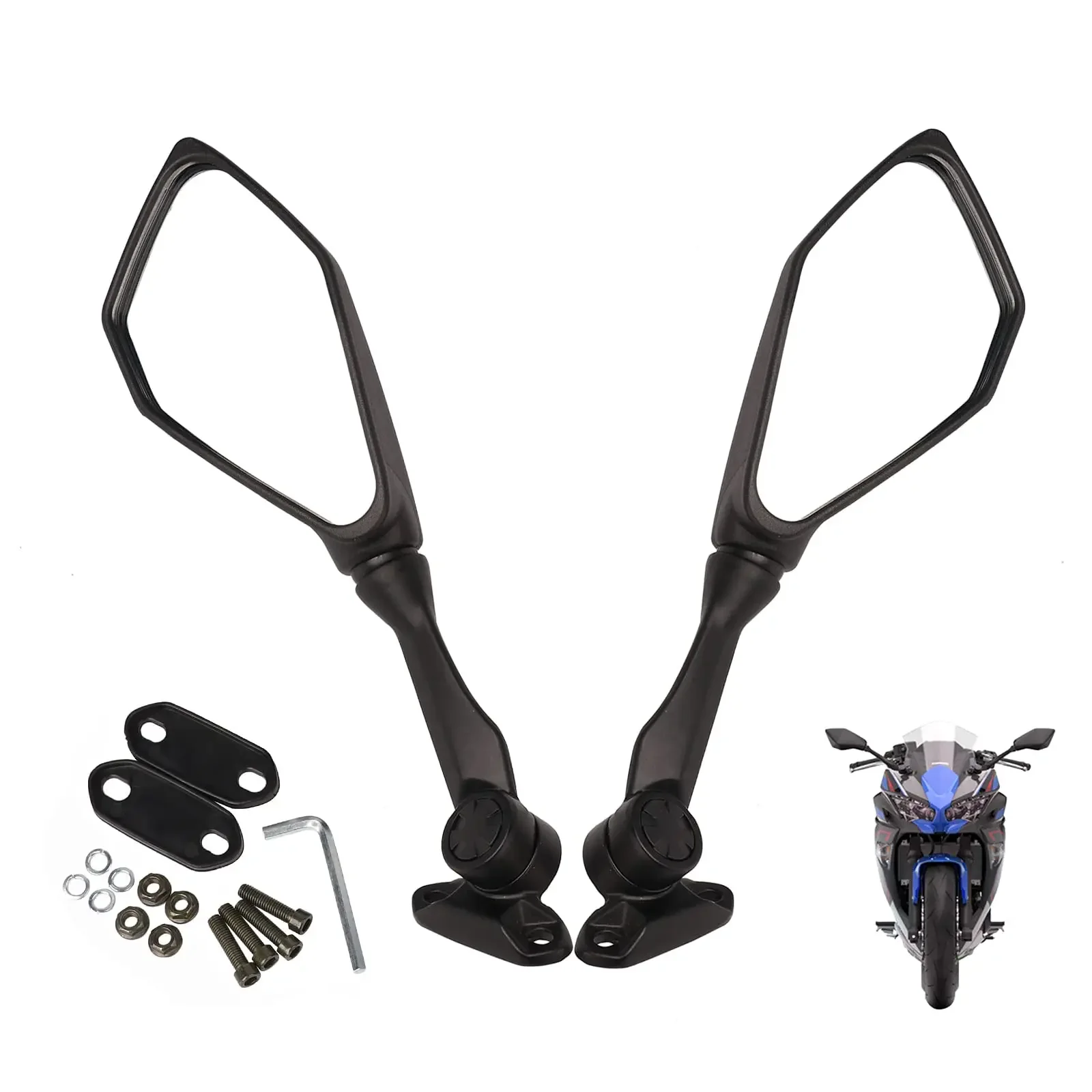 

Rear view Convex Adjustment Mirrors for Kawasaki Ninja 250 300 400 ZX6R ZX636 EX250 300R 650