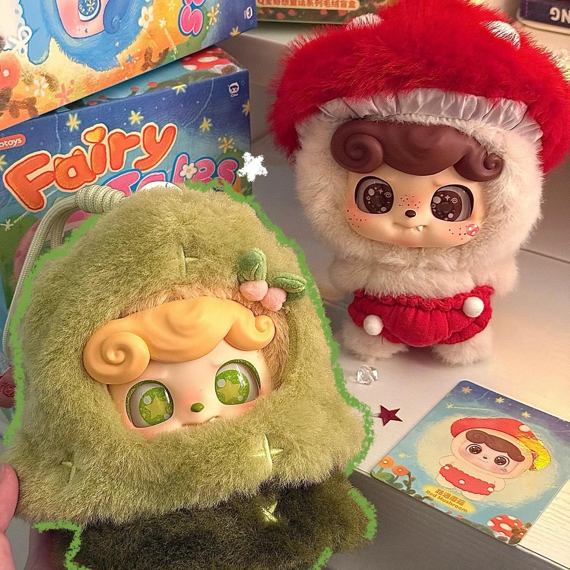 Echte Q.Kid Märchen Serie Vinyl Plüsch Blind Box Nette Puppe Modell Dekorative Anhänger Sammlung Spielzeug Mystery Box Kind Geschenk