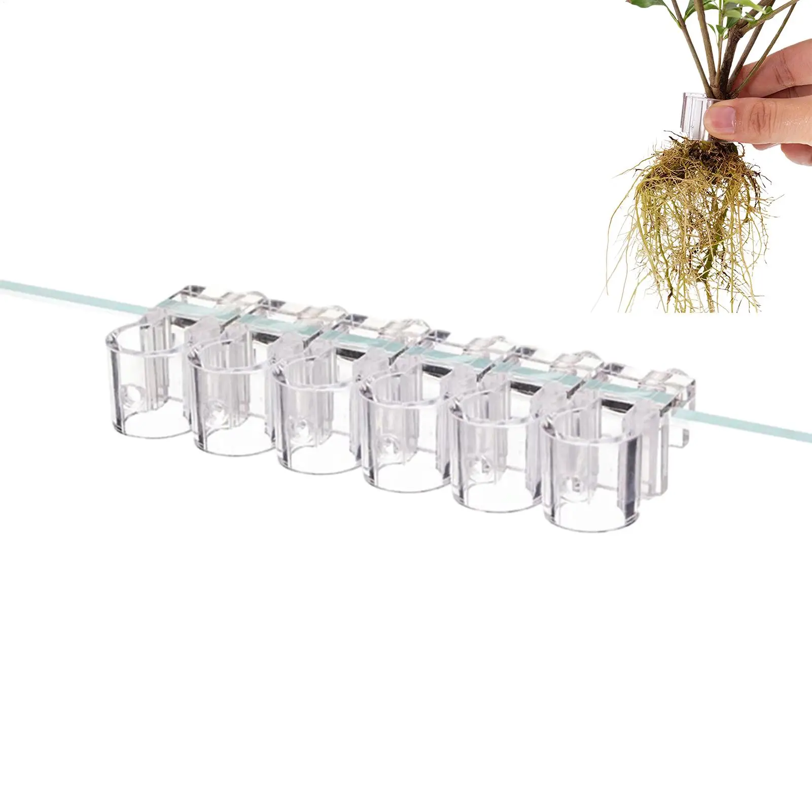 

Plant Holder For Aquarium 6 Pieces Clear Planting Bracket Hangable Aquatic Plant Holder For Fish Tank Home Grow Planting