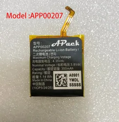 New Battery For LV Apack APP00207 Tambour Horizon Smart Watch Accumulator 3.8V 300mAh Replacement Batterie