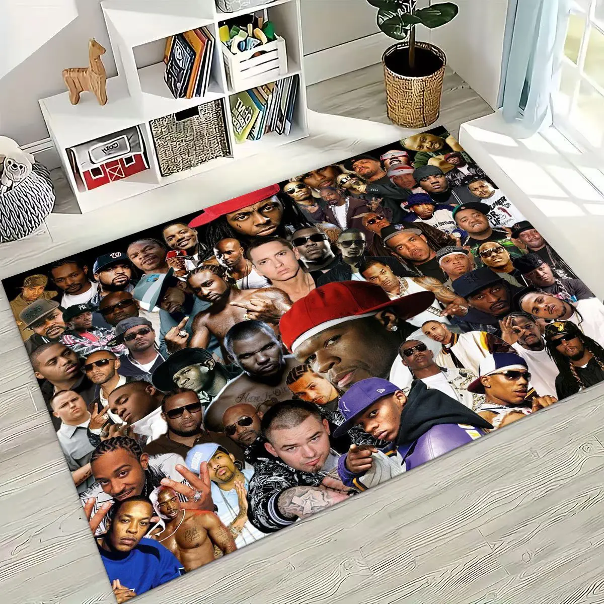 

Legends Rapper Collection HIP HOP Rap Star Art Rug Carpet for Bedroom Living Room Sofa Doormat Decor, Kid Non-slip Floor Mat