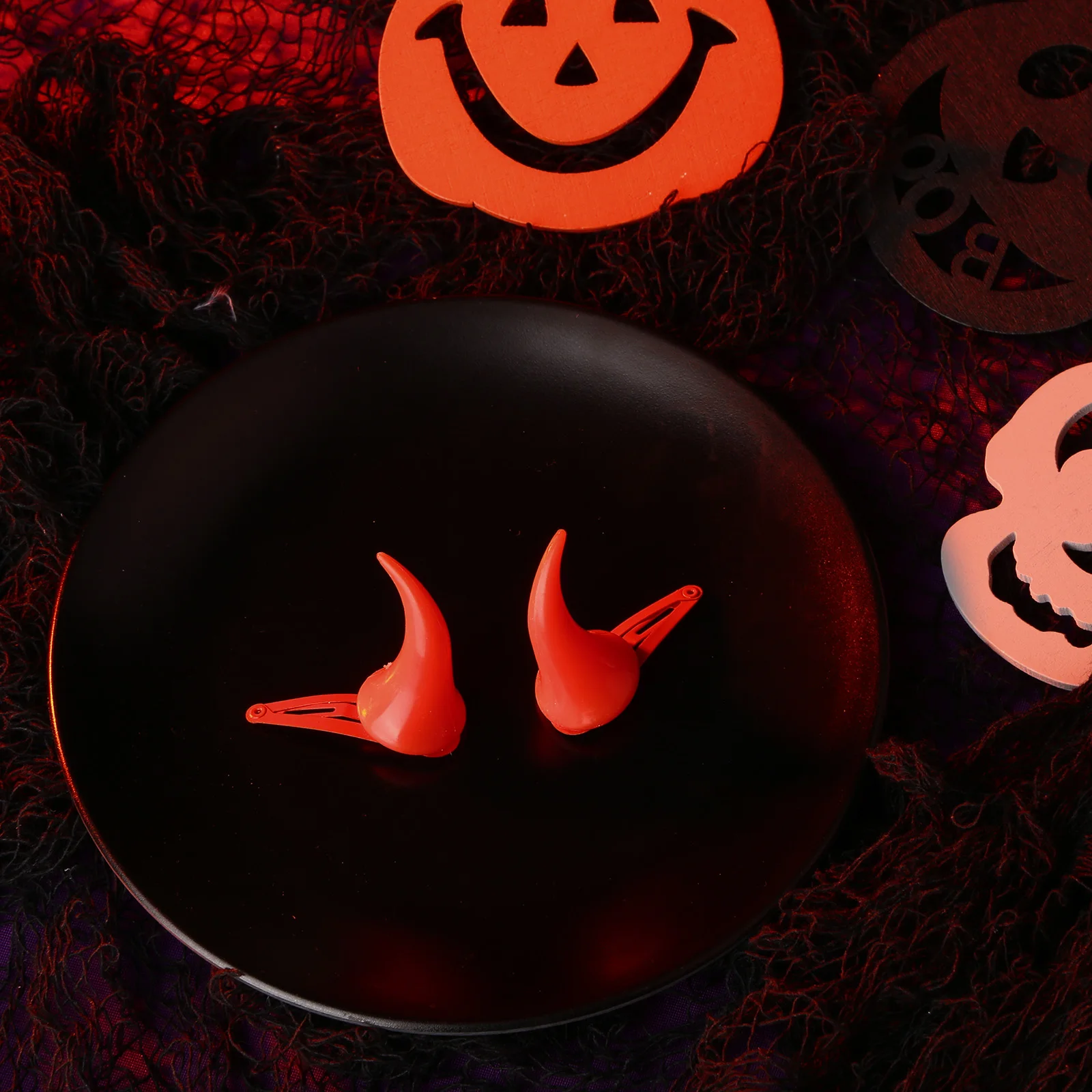 Devil Horn Hairpin Easter horror cosplay Accessories Halloween Cosplay Costume Headgear horror Party Dress-up Blood Necklace