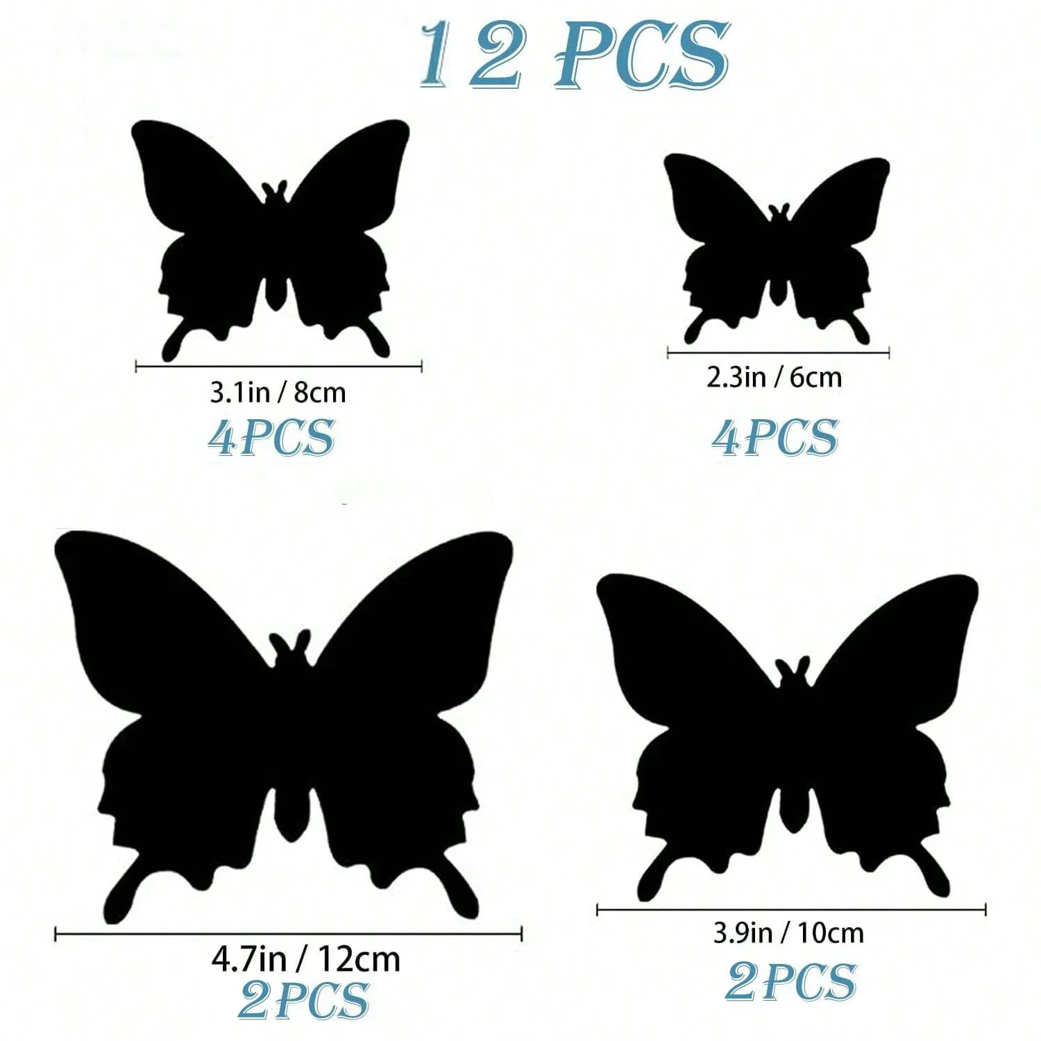 Butterfly Wall Decor 12Pieces, 3D Butterfly Sticker for Party Decoration with Magnet