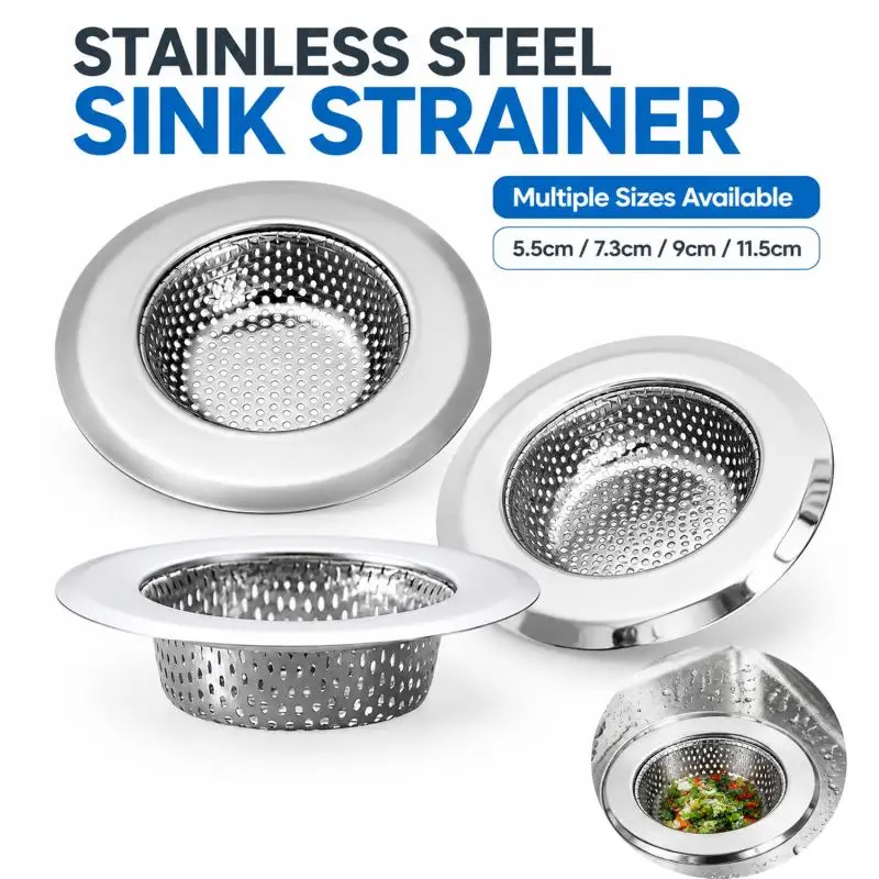 Kitchen Sink Filter Stainlesss Steel Mesh Sink Strainer Filter Bathroom Sink Strainer Drain Hole Filter Sewer Screen Strainerss