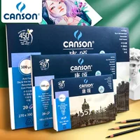 canson 1557 papel de acuarela 300g/m2 papel de pintura de Color agua 20 hojas libro de acuarelas pintado a mano suministros de arte creativo