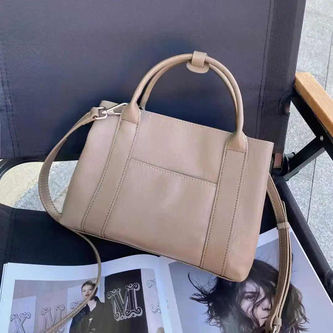 Женская сумка из натуральной кожи Boston Bag 2025 Новая сумка через плечо с верхней ручкой для офиса, дизайнерская сумка для путешествий