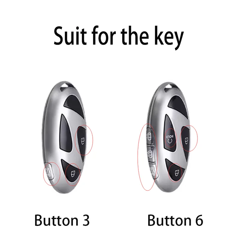 Luxury Diamond Pattern TPU for Hyundai Grandeur GN7 KONA Ev 2023 Lonic 6 5 7 Buttons Remote Car Key Case Cover Fob Bag Keychain