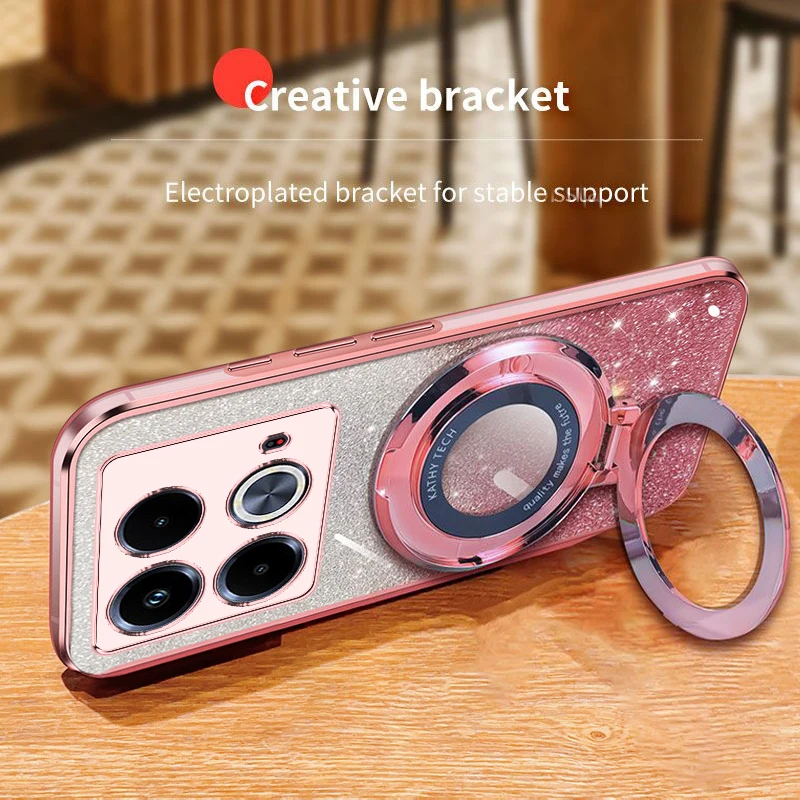 For Magsafe Magnetic Wireless Charge Holder Case For infinix Note 50 40 Pro Cover infinix Note 40 Fundas Original Bracket Case