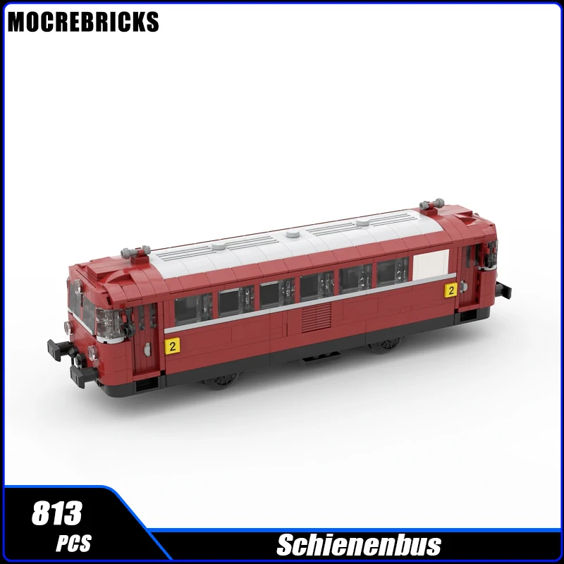 

City Railway Bus DB BR VT 98 Diesel Track Remote Control Train Building Block Assembly Model Brick Children's Toy Gifts