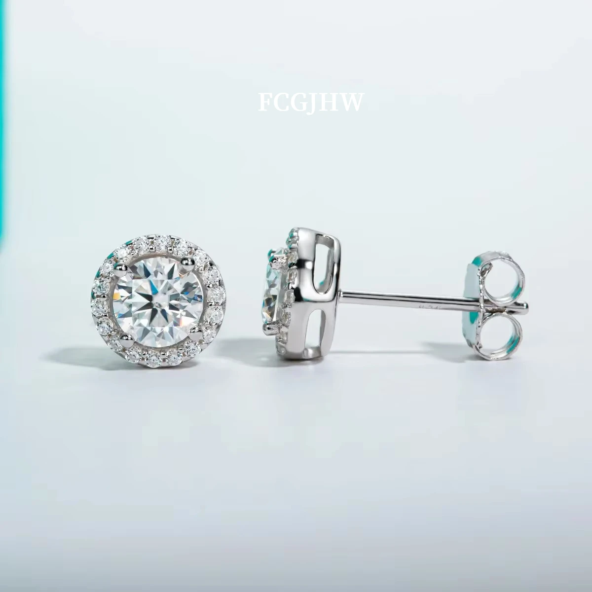 FCGJHW 1cttw D Color Round Cut Moissanite Earring Diamond S925 Sterling Silver Stud Earrings For Woman Jewelry Wholesale 2026