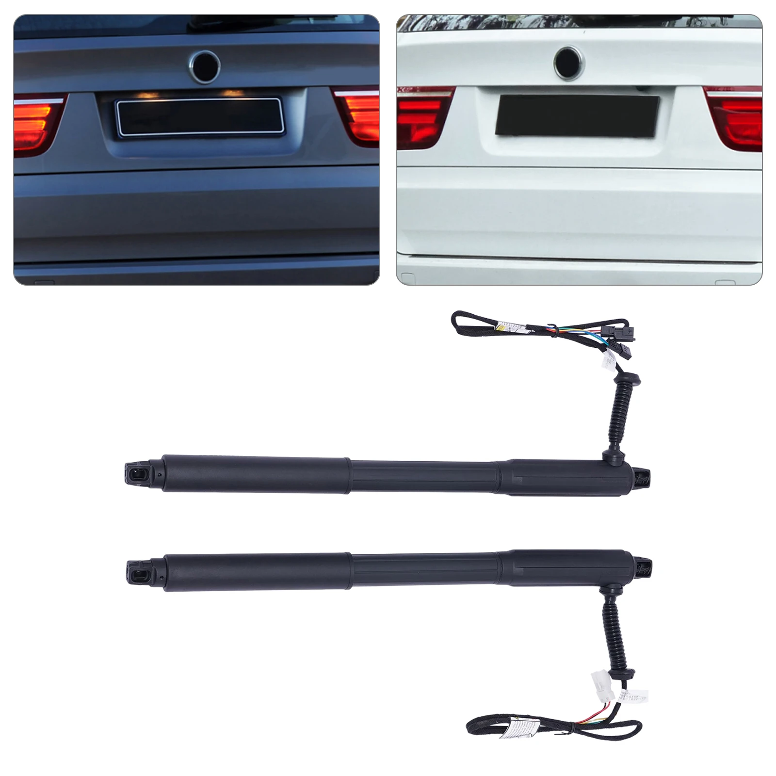 

For 2007-2013 BMW X5 E70 Pairs Electric Tail Gate Lift Supports Struts Left & Right 12V 7.2W Tailgate Opening Iron Plastic