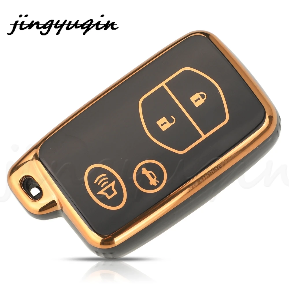 JYQ TPU Auto Key Shell Case For Toyota RAV4 Highlander Camry Avalon Prius Alpha Aqua Land Cruiser Auris Silicone Cover Remote