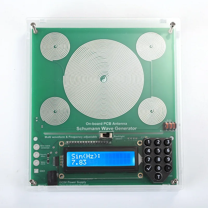 0.01Hz-100000Hz Adjustable Schumann Wave Generator Multi-Waveform Five-Ring Frequency Signal Generator