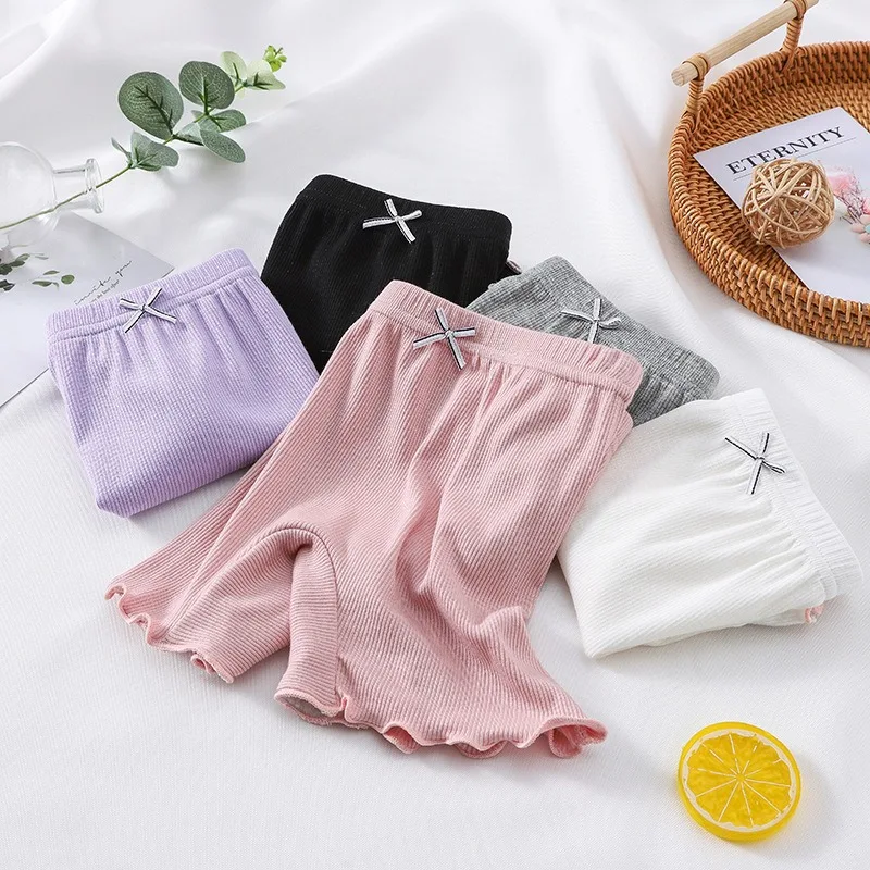2Pcs Modal Girls Shorts Safety Pants Quality Child Kids Panties Underwear Solid Children's Briefs Short Toddler Underpants