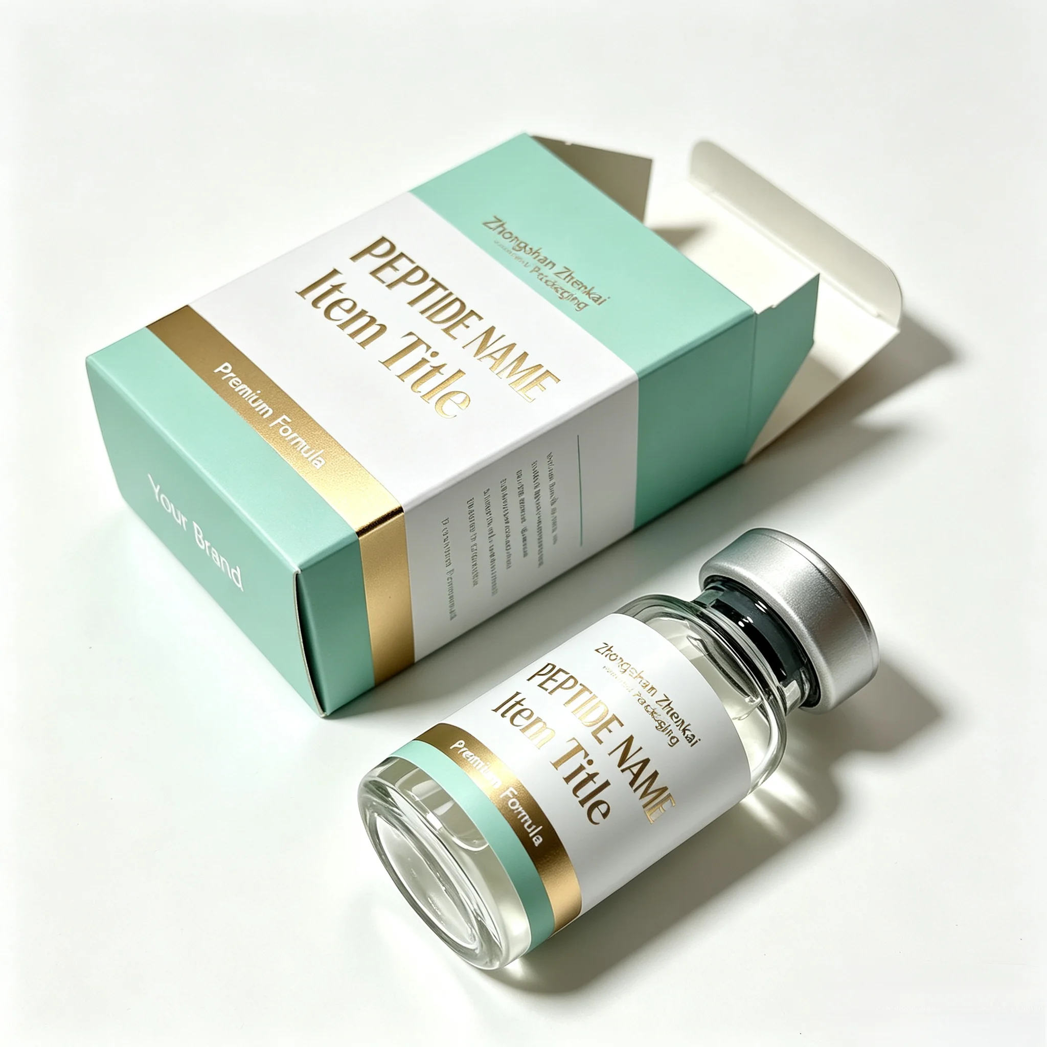 Custom Full Set Peptide Self Adhesive Stickers Packaging Boxes Fit 3ml 5ml 10ml Fitness Vials Custom Logo With Free Design