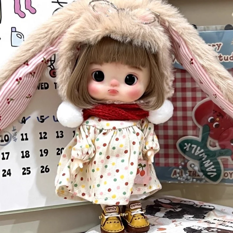 Ob11 인형 재고 있음 오리지널 15cm 눈 움직임 BJD 트렌디 플레이 선물 세트 1/12 메이크업 가발 스타일링 깜짝 선물 어린이 장난감 인형