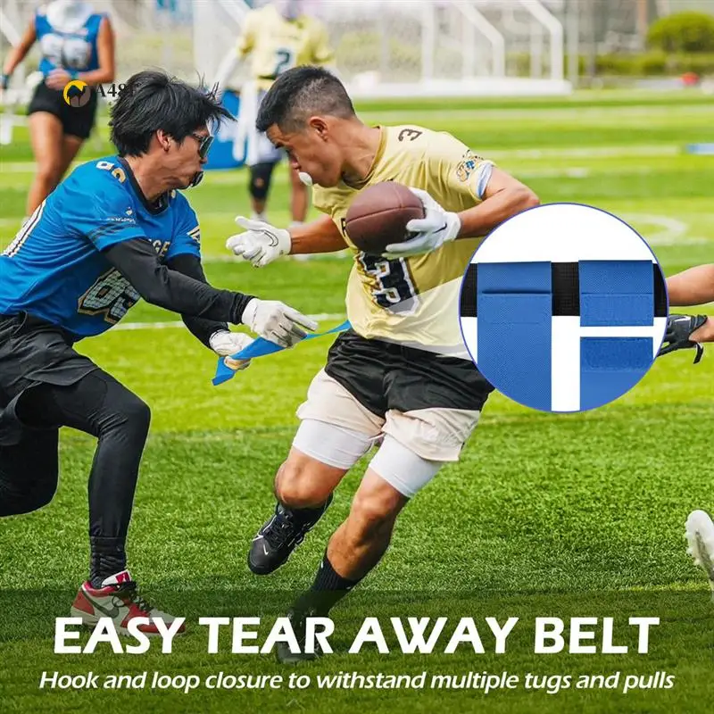 

A48F-Flag Football Belts, 14 Player Adjustable Flag Football Set For Sports Training Competition