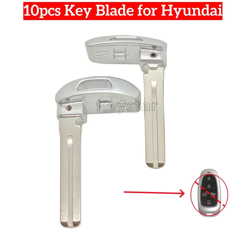 10pcs TOY48 Car Smart Key Blank Keyless Remote Emergency Key Blade Key Smart Key Blade for Kia Hundai Sonata Nexo Palisade
