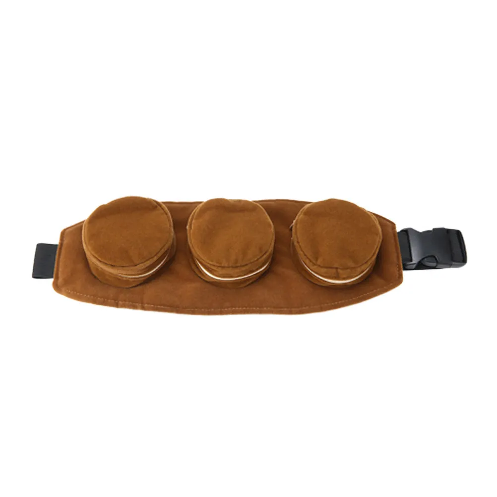 Brown Moxibustion Box Cloth Sleeve Lightweight Portable Heat Resistant for Home Salon Arthritis Neck Shoulder Care
