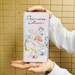 Disney Princess 0371 Anime Wallet Cartoon Wallets Zipper Coin Bag Casual Purses Card Unisex Gift