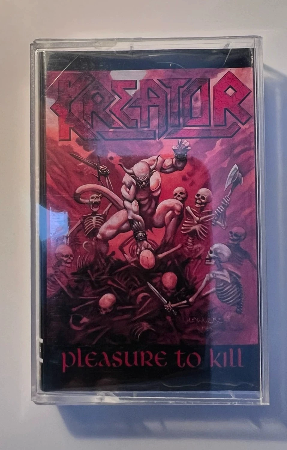 Thrash metal kreator mille petretrozza fita de música prazer para matar álbum rasgando cadáver cassetes cosplay walkman soundtracks caixa