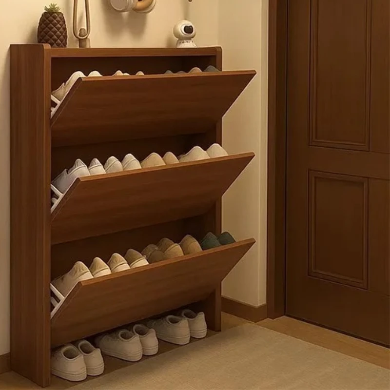 Solid Solid Flip-up Shoe Cabinets Integrated Wall-mounted Storage Shoe Cabinets Large-capacity Foyer Meuble Chaussure Home Furniture - Aliexpress Deal