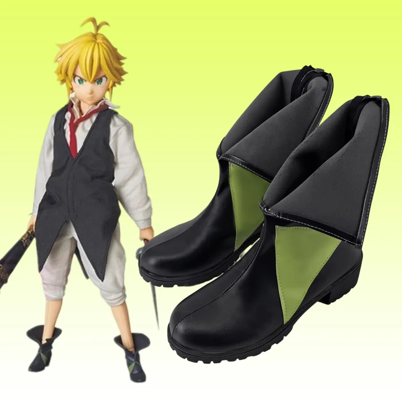 أحذية أنيمي الخطايا السبع المميتة Meliodas التأثيرية أحذية من الجلد الاصطناعي للرجال #3