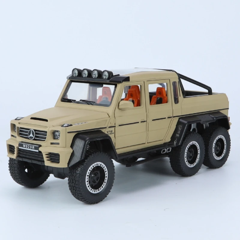1:20 G65 G63 6*6 Reifen Legierung Auto Modell Druckguss & Spielzeug Metall Geländewagen Auto Modell Sound und Licht Simulation Kinder Geschenke