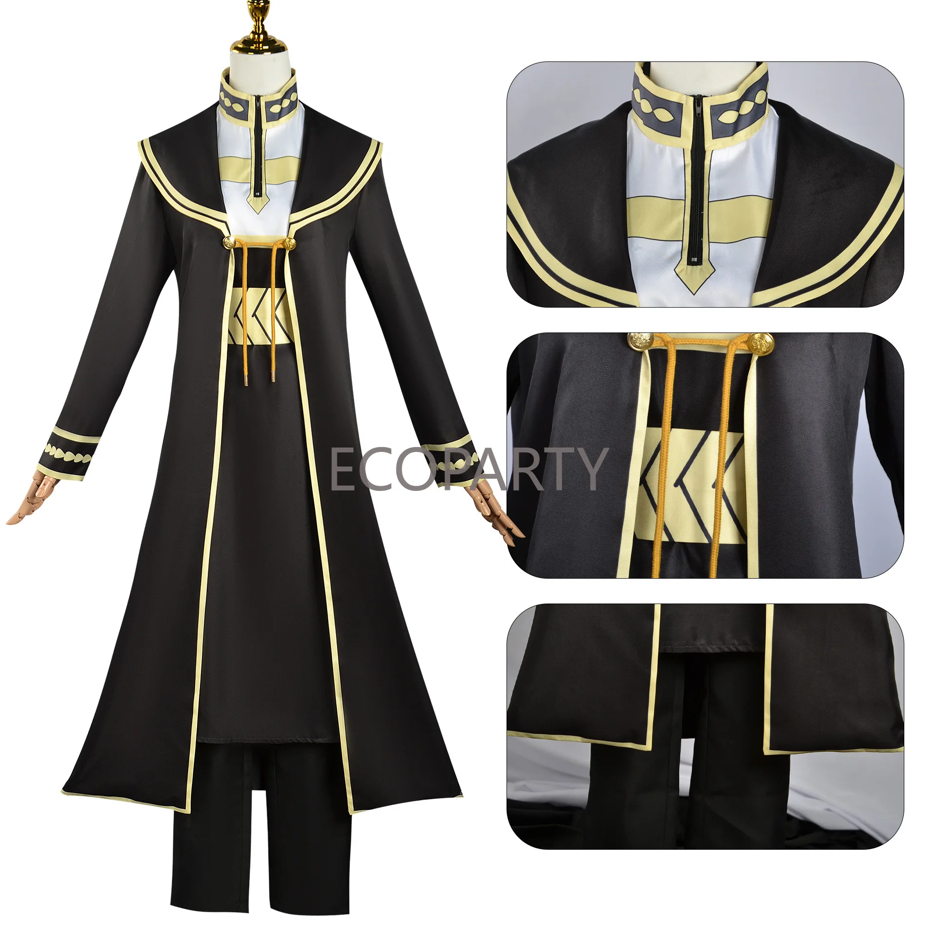 Frieren Beyond Cosplay Masculino, Journey's End Himmel Heiter, Conjuntos de Roupas Anime, Roupas de Festa de Halloween