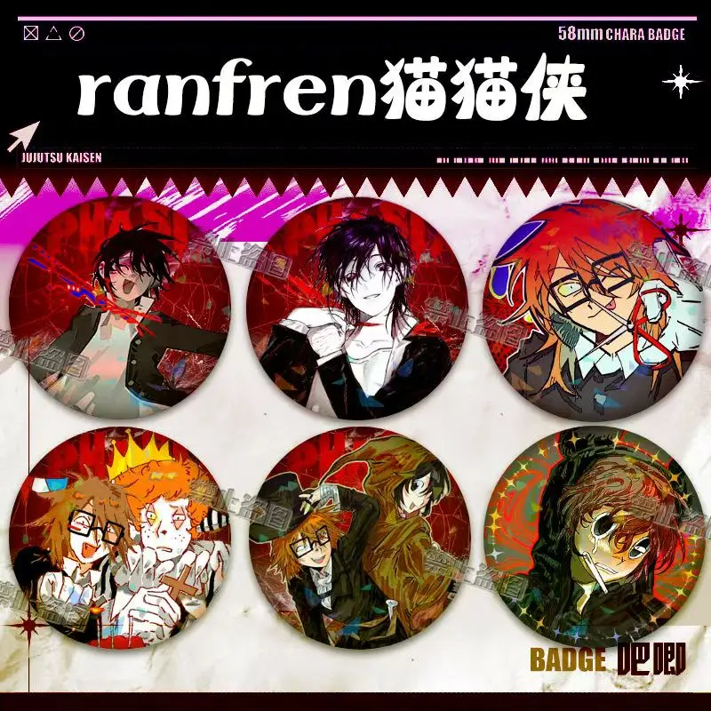 Ranfren Randal Brooches for Backpack Anime Figure Lapel Pins Cute Cartoon Cosplay Badge Accessories Clothes Decoration Gifts