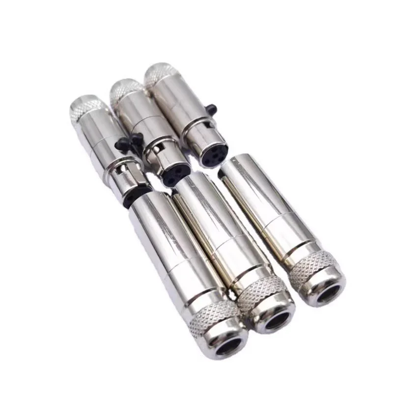 Mini enchufe macho/hembra XLR de Metal, 3, 4, 5, 6 pines, adaptador de conector de micrófono para soldadura de Cable, 5/20 piezas