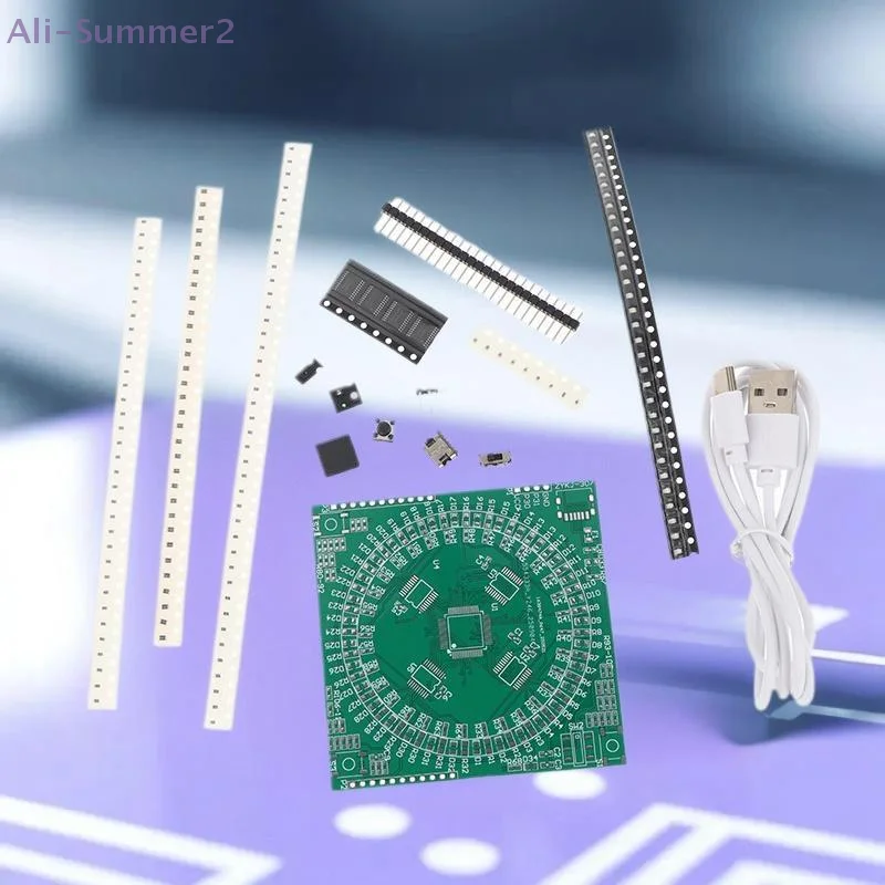 LQFP64 Soldering Practice Kit For Beginners Flow Light Circuit Board 5V Type-C Interface DIY Electronic Project Board Kit