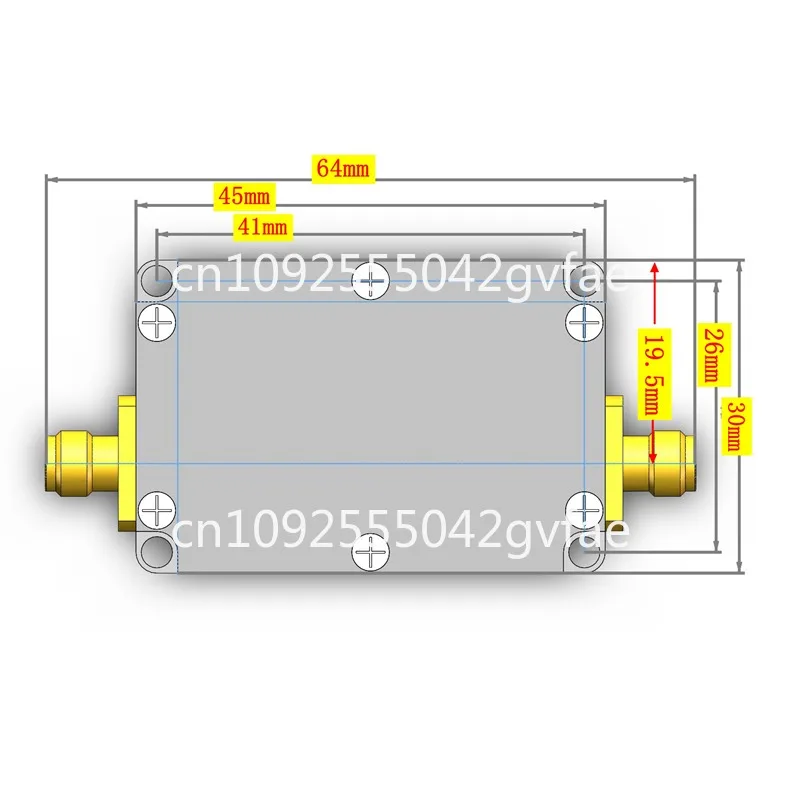 40DB WYDZ-PA-1G-3GHz-1W SBB5089+SZA2044 One-Way Microwave Power Amplifier RF Power Amplifier Module