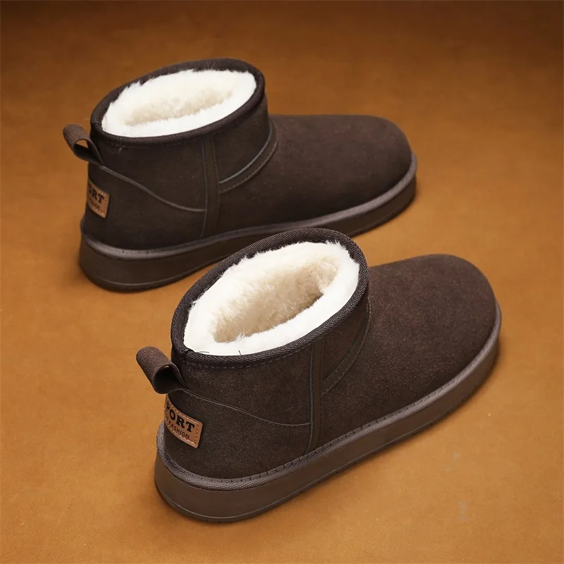 Sepatu bot salju luar ruangan pria, sepatu berbahan katun tebal berkualitas tinggi, sepatu tinggi, sepatu pria, sepatu katun, sepatu bot salju, musim dingin