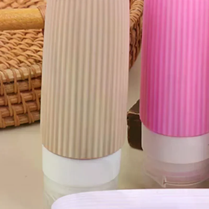 4 Teile/satz Silikon Reiseflaschen 90 ml Reisegröße Behälter Auslaufsicher Nachfüllbare Flüssigkeit Squeezable Klar Kulturbeutel