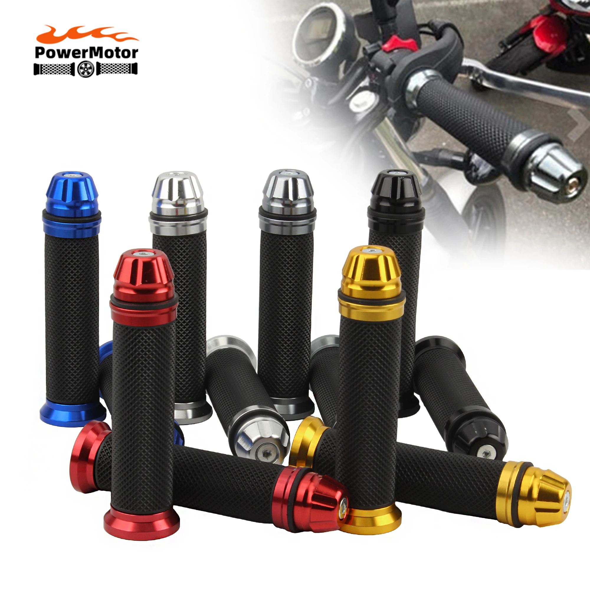 

22mm 24mm 7/8" Handlebar Grip Gel Brake Handle Rubber Motorcycle For Honda Suzuki Kawasaki Yamaha BMW Motorcross Dirt Pit Bike