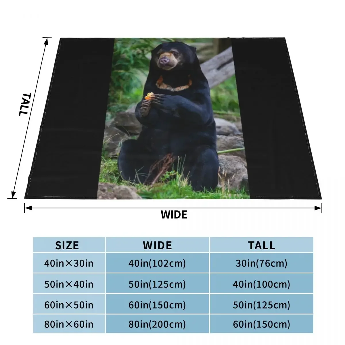 Malayan Sun Bear Contemplating Throw Blanket Sleeping Bag Summer Beddings decorative Winter beds Blankets