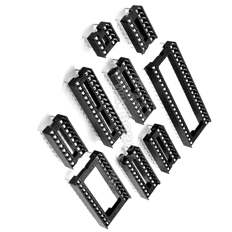 10 SZTUK Gniazda IC 2,54MM DIP6 DIP8 DIP14 DIP16 DIP18 DIP20 DIP28 DIP40 złącze pinowe Gniazdo DIP 6 8 14 16 18 20 24 28 32 40 pin — zdjęcie 6