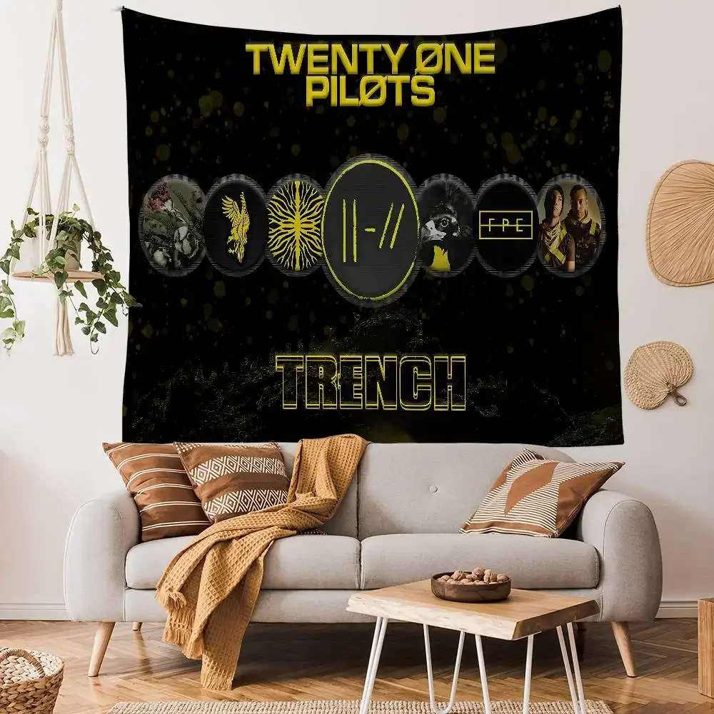 Band T-Twenty O-One P-Pilots Arazzo colorato da appendere alla parete Hippie economico da appendere alla parete Arazzi bohémien Mandala da appendere