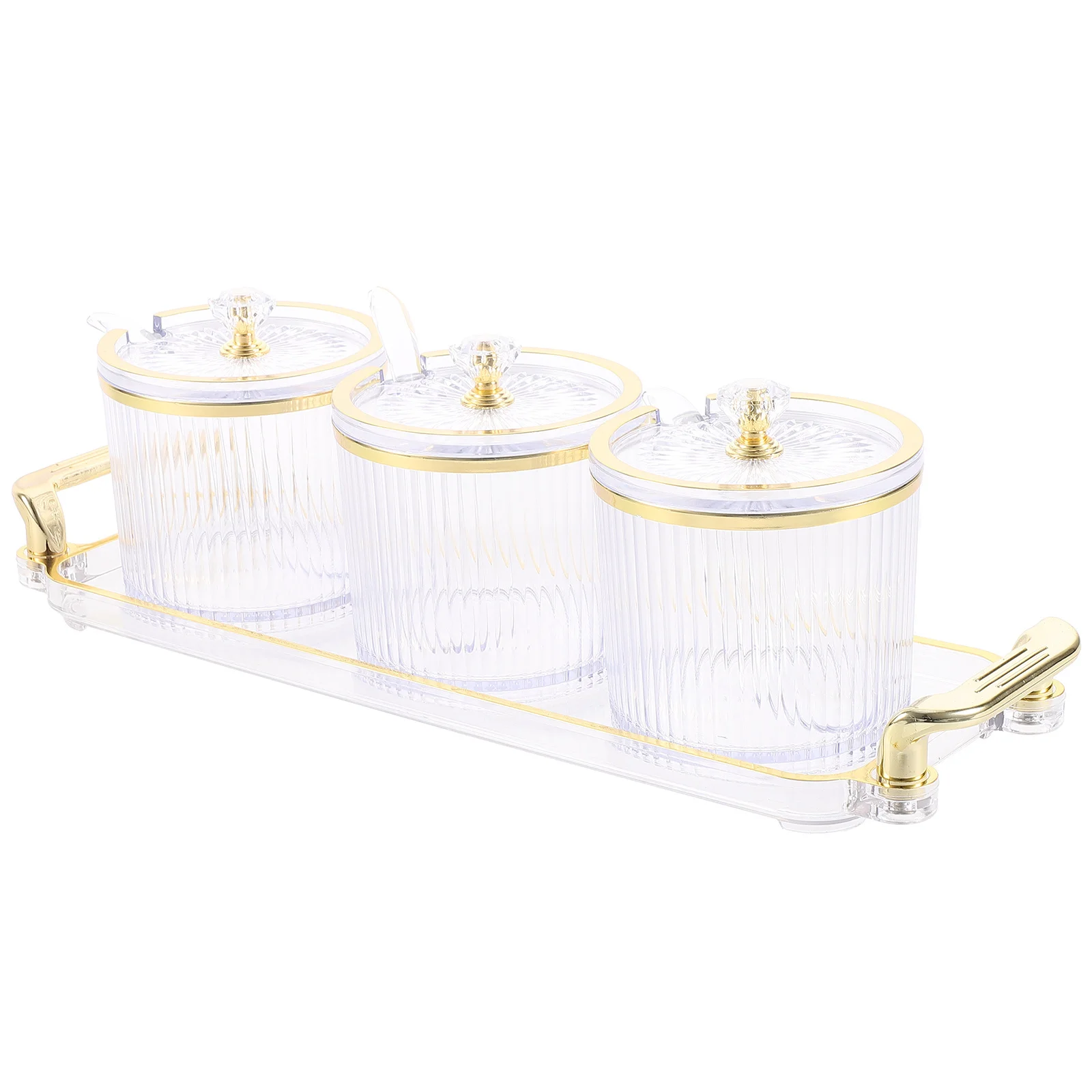 

1Set Seasoning Box Container Spice Storage Set Salt Sugar Pepper Jars Transparent Condiment Organizer Kitchen Household Use