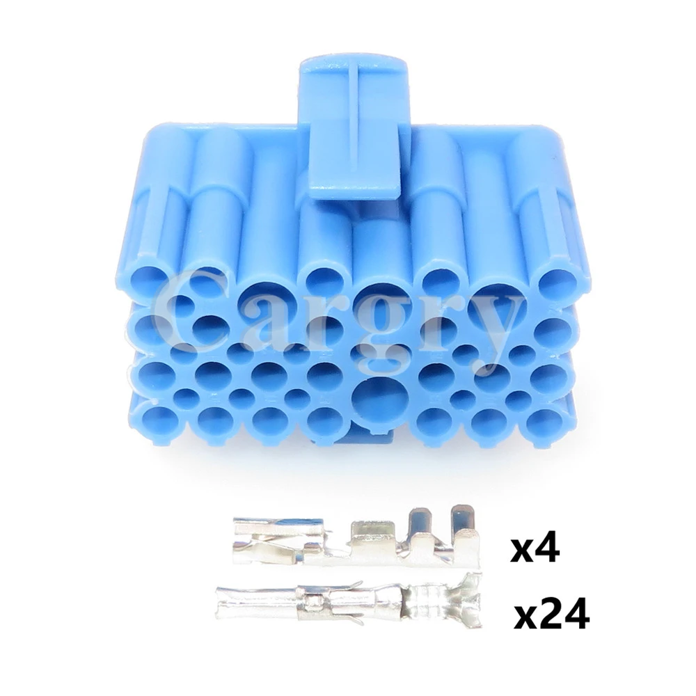 

1 Set 28P AC Assembly Blue Car Hybrid Connector Auto Wiring Terminal Unsealed Composite Socket Automobile Accessories