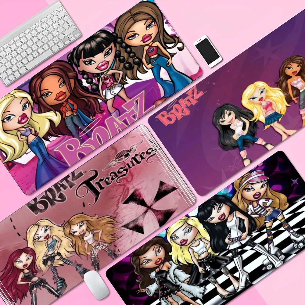 Lovely Doll B-Bratz Mousepad Custom Skin Desktop Desk Mat Kawaii Gaming Accessories Students Writing Pad for PC Computer Table