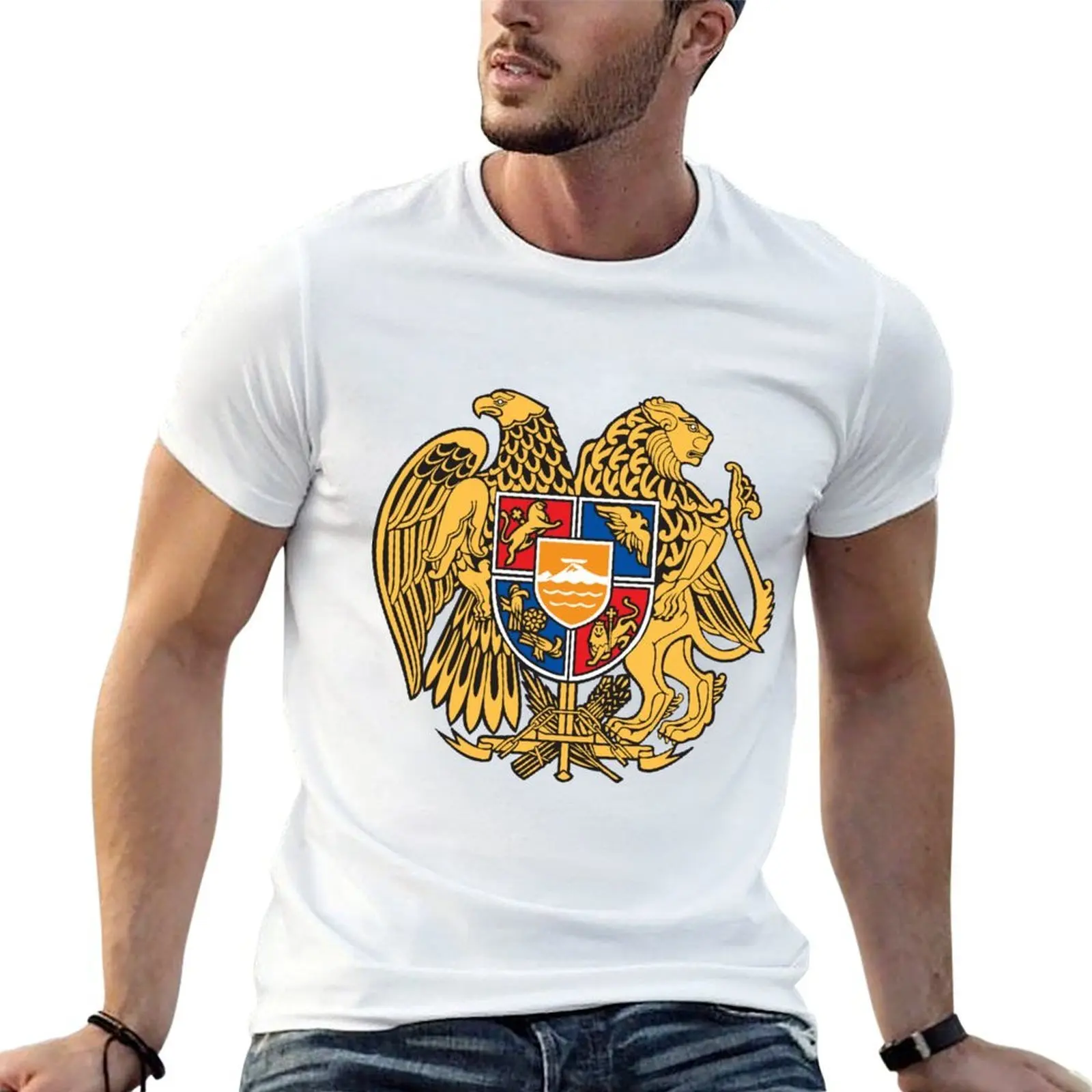 

Armenia Coats of Arms T-Shirt funny t shirts cotton anime t shirts for man T-Shirt