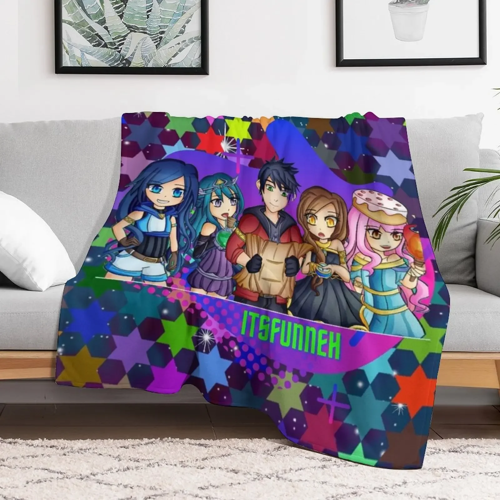 itsfunneh and the krew, stars Throw Blanket Spring Fall Cozy Throw Blanket for Couch