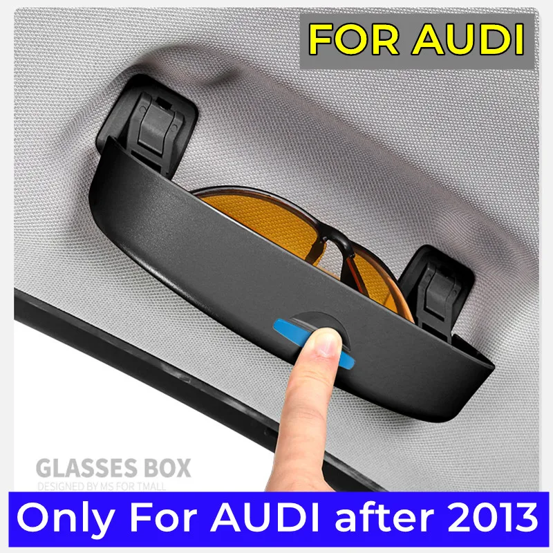 

Car Glasses Holder Case Sunglass Holder Sun Glasses Box for Audi after2013 Q3 Q5 SQ5 Q7 A1 A3 S3 A4 A6 A7 S6 S7 S4 RS4 A5 S5