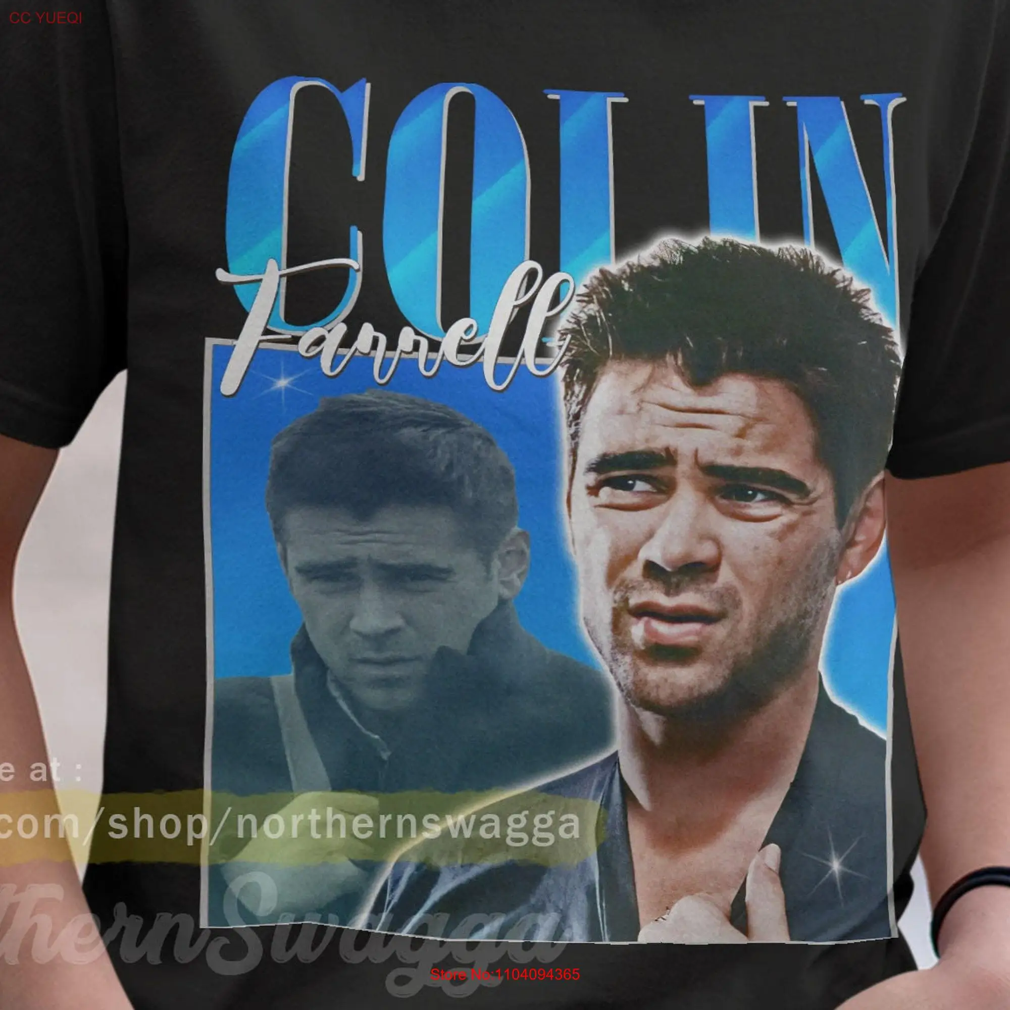 Colletto farrell shirt design retro style cool fan art t anni '90 poster 342 tee maniche lunghe o corte