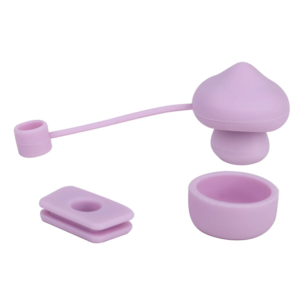 سيليكون تسرب سدادة مجموعة قابلة لإعادة الاستخدام تسرب برهان سدادة مجموعة لطيف الفطر غطاء من القش تسرب سدادة لستانلي بهلوان