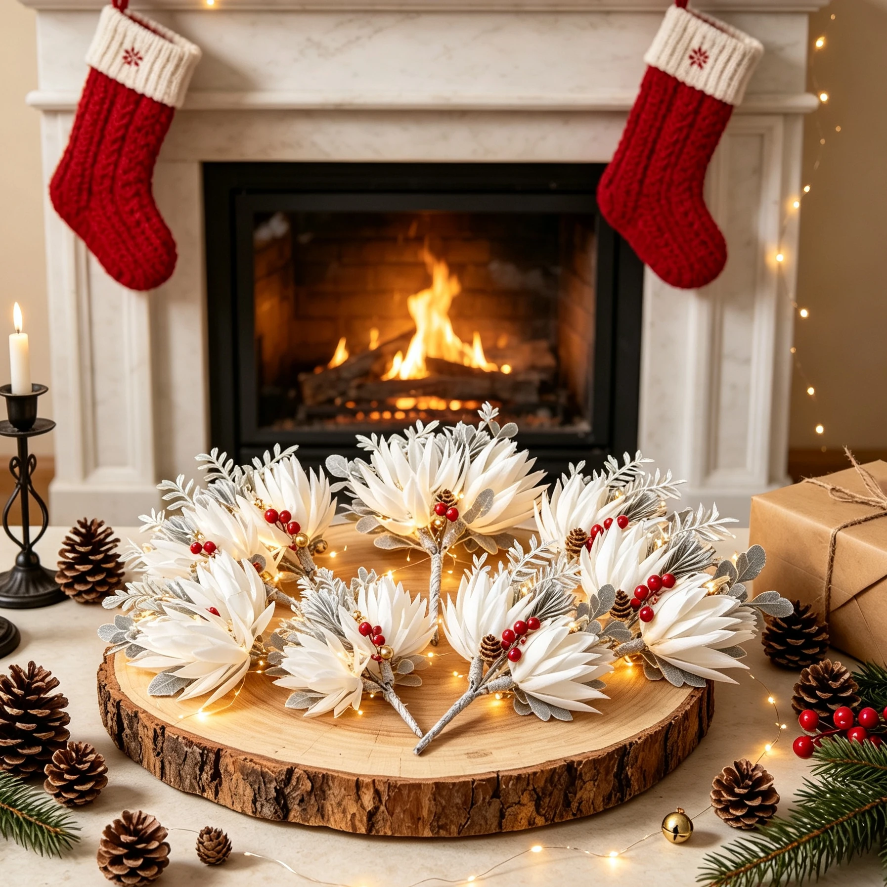 5/10 Stück Künstliche Blumen für Zuhause, Weihnachtsbaum, Hochzeit, Garten, Dekoration, Girlande, Brautaccessoires, Ausverkauf, DIY-Geschenke, Bonbonbox – Detail 1
