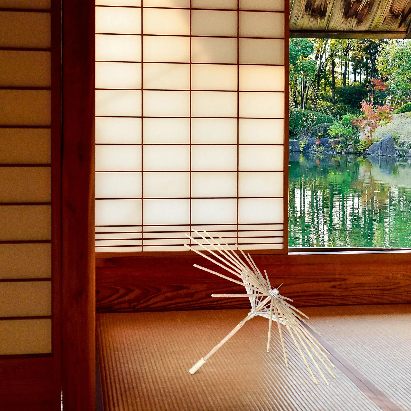 

DIY Wooden Oil Paper Umbrella Frame Stand for Wedding Photo Props Decorative Parasol Small Paper Umbrella Holder for and