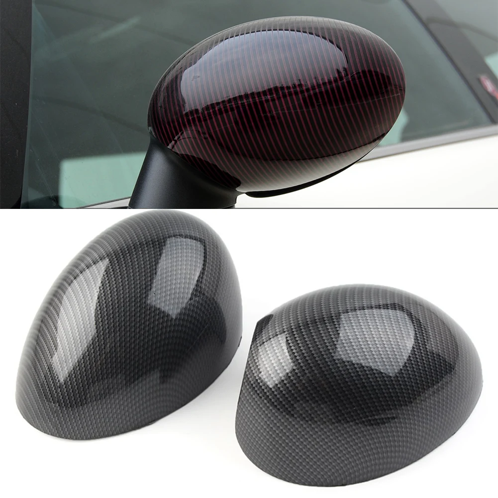 

1 Pair Carbon Fiber Look Car Door Wing Mirror Cover Shell For Mini R55 R56 R57 R58 R59 R60 R61